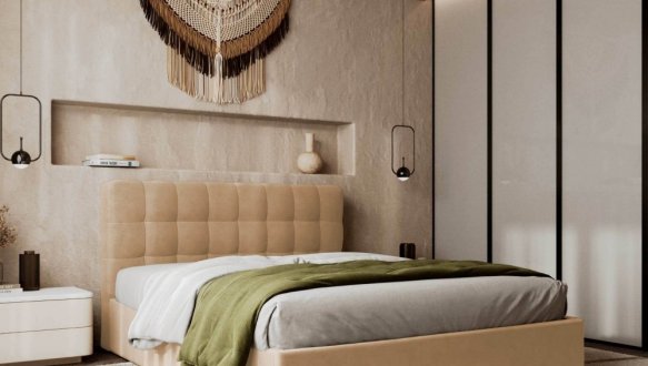 Кровать мягкая Виорина деко Tiramisu / Тирамису без подьемного механизма 0