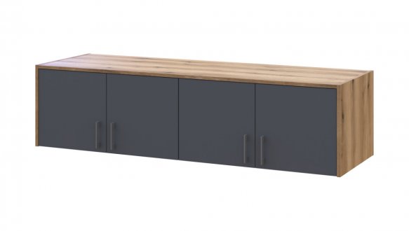 Антресоль Doros Ронді 4-дверна Дуб Артізан / Графіт