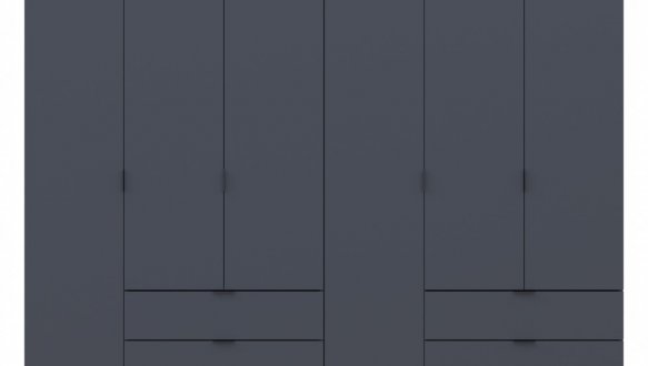 Шкаф Дорос Гелар графит с Этажеркой 6 дверной 270,6 см 4
