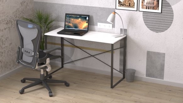 Стол письменный Art in Head Line Ascet / Аскет Белый бриллиант