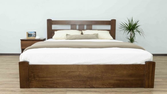 Ліжко дерев'яне низьке узніжжя Дрімка Геракл з підйомним механізмом та нішею для білизни Бук 0