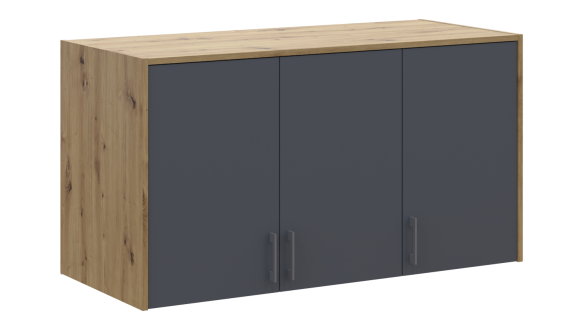 Антресоль высокая Дорос Ронди графит 3-дверная 121 см