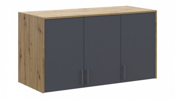 Антресоль высокая Дорос Ронди графит 3-дверная 121 см 3