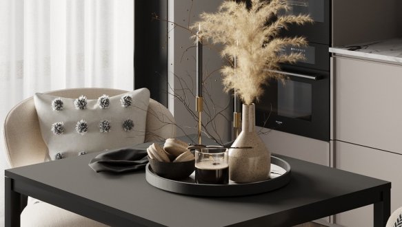 Обеденный стол Brevity Loft mini Графит/Чёрный металл 0