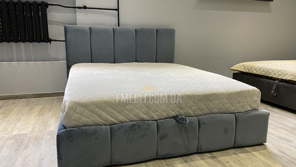 Кровать мягкая двуспальная Канада с подъемным механизмом и нишей для белья 2