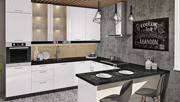 Модульна кухня Фарбований високий глянець 8