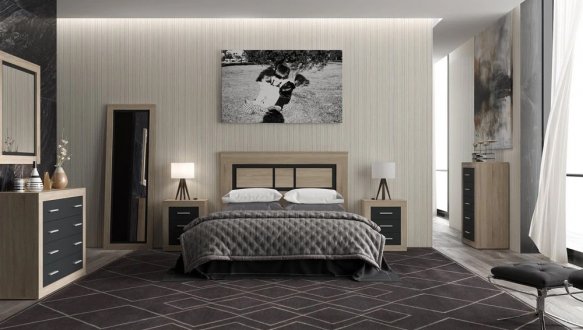 Модульна спальня Sara/Сара Гербор Дуб сонома/Антрацит