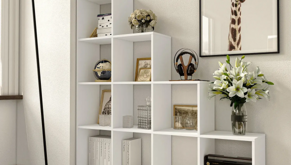 Стеллаж белый на 10 ячеек GT40