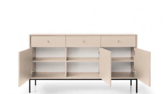 Комод Моно / Mono MKSZ154 Бежевий/чорні ніжки 2