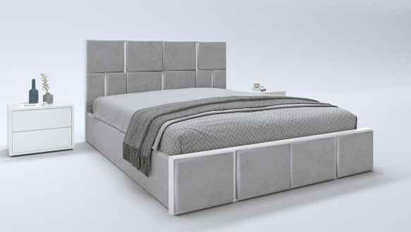 Кровать деревянная с мягкой вставкой DrevKO Милена 1 0