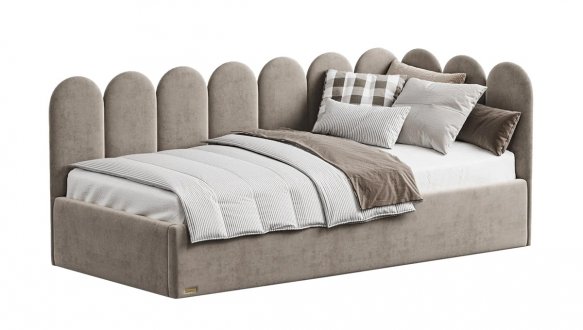 Кровать мягкая Городок Хеппи с подъемным механизмом 0