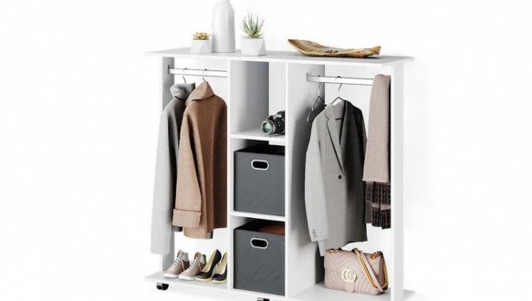 Гардеробная стойка Д3 белый 1