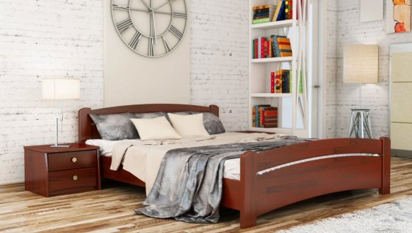 Ліжко дерев'яне Естелла Венеція / Серія Вега Щит / Масив Бук 2