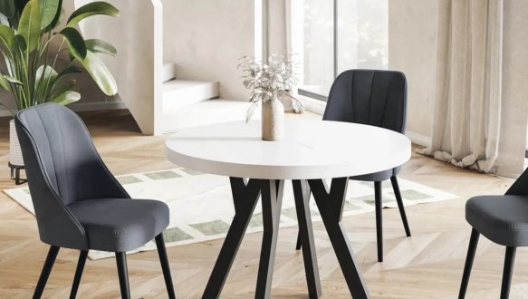 Стіл круглий нерозкладний Lite / Лайт MebliRoMax D800 ЛДСП 18 мм