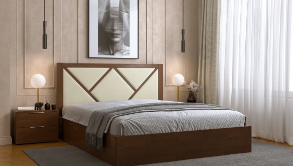 Ліжко дерев'яне DrevKO Стиль 3 Масив Бук