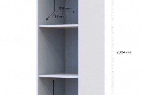 Этажерка к шкафам Дорос Гелар белый 38,2 см 2