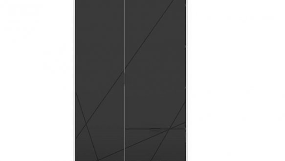 Шафа SZF2D2S BRW Poland Forn 2 дверний чорний 94 см