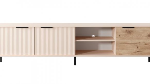 Тумба під ТВ Rave/Рейв RTV203 Дуб Вікінг/Бежевий Perfect Home Ширина 203 см