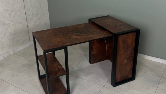 Стіл трансформер LOFT Дуб Сонома / Чорний мат MebliRoMax 6