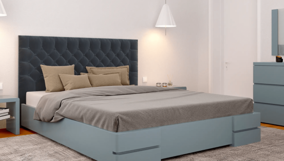 Ліжко дерев'яне ArborDrev Камелія ромб з підйомним механізмом та нішею для білизни Сосна / Бук 6