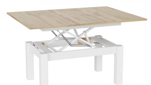 Стол-трансформер B-Fly Дуб крафт золотой/белый 2