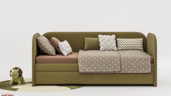 Кровать детская мягкая с дополнительным спальным местом и бортиком Wooodsoft Todi / Тоди 11