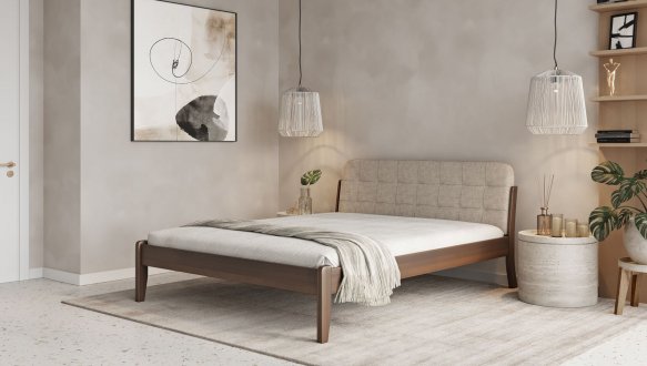 Ліжко двоспальне дерев'яне Лев Каліфорнія Масив бука