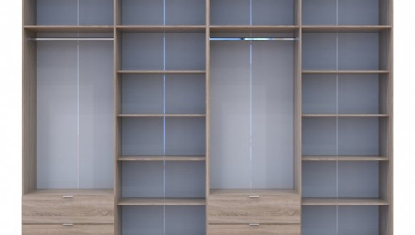 Шкаф для одежды Дорос Лукас дуб сонома 8 дверный 320 см 2