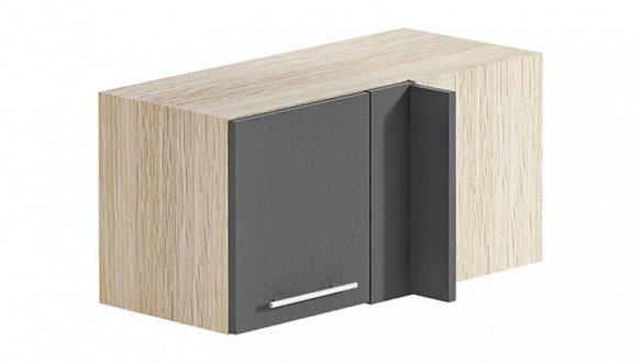 Антресоль А70х40.36.1Д. кут. не глибокий Хай-тек глянець перламутр