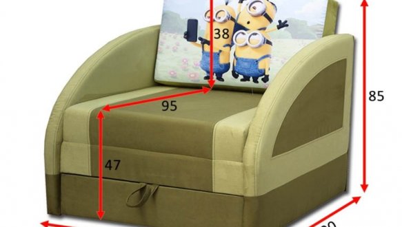 Тапчан розкладний Віка Магік мультик 80 0