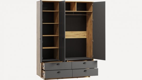 Шафа Морелі К006 Куба 3 дверна дуб аппалачі 150 см 0