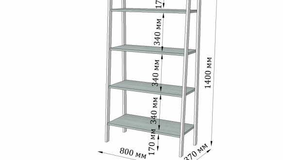 Стеллаж 4 полки Призма 0