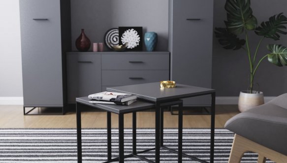 Стол журнальный 2 в 1 Ascet Графит