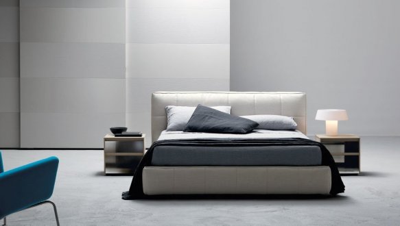 Кровать мягкая двуспальная Woodsoft Bergamo / Бергамо с подъемным механизмом и нишей для белья 3