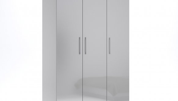 Шкаф 3дв Миромарк Меги 3 дверный шиншила серая 135 см