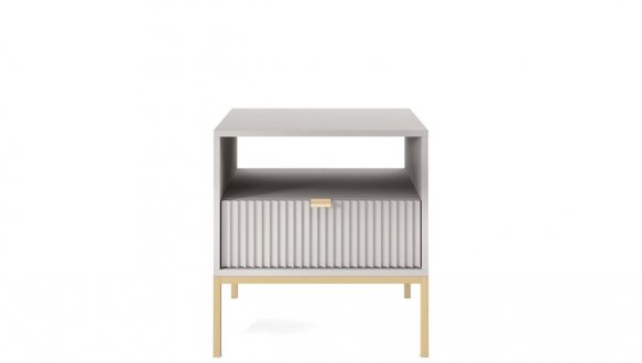 Тумба прикроватная Серый/Золотые ножки S54 Nova 0