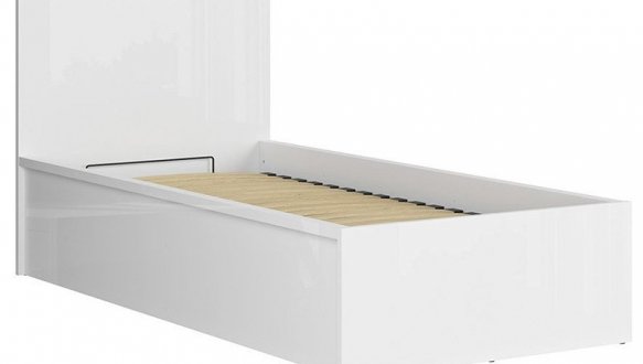 Кровать односпальная BRW Poland LOZ/90/B Tetrix / Тетрикс с подьемним механизмом и нишей для белья ДСП 0