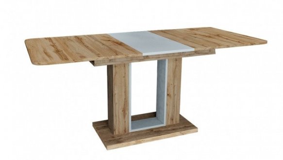 Стол обеденный Titan Интарсио Белая Аляска/Дуб Тахо Раскладной 140/180 см 7