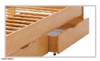 Ліжко дерев'яне Camelia Сакура масив Бук 8