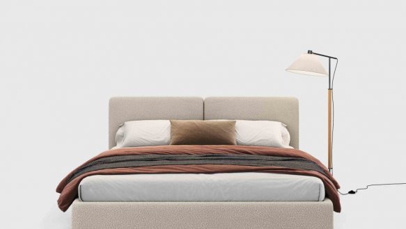 Ліжко двоспальне м'яке Woodsoft Elim II / Елім II з підйомним механізмом та нішею для білизни 0