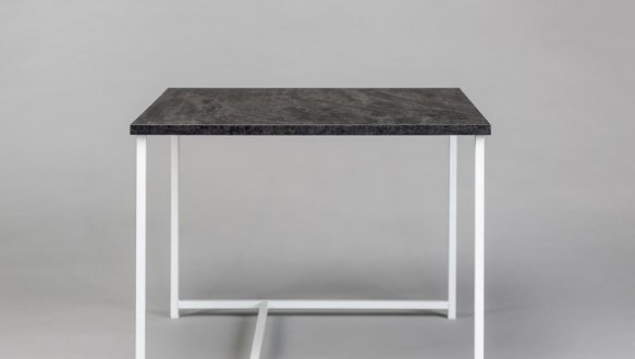 Столик Квадро М вугільний камінь 1