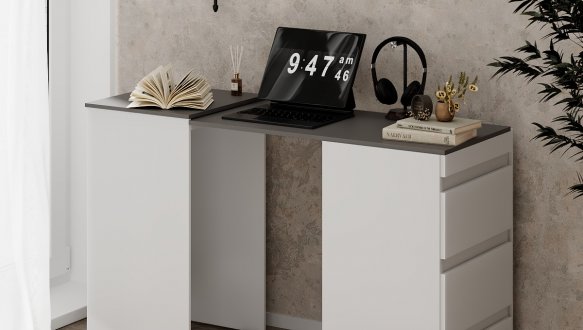 Комод-трансформер Molli Білий діамант/Графіт