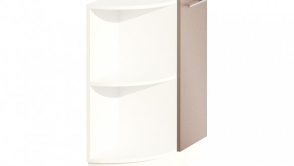 Тумба нижня Н30.82.1Д кут. напіввідкрита Фарбований високий глянець з друком