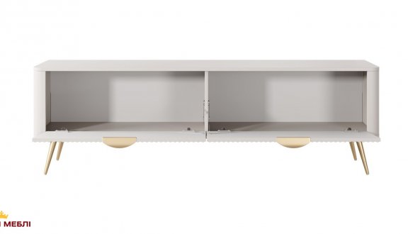 Тумба под ТВ Lante/Ланте RTV163 2D Бежевый золотые ножки Perfect Home Ширина 163 см 1