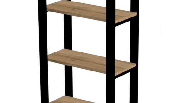 Полка LOFT 600 Дуб Сонома / Чёрный мат MebliRoMax