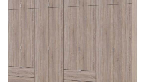 Шкаф для одежды Дорос Лукас дуб сонома 8 дверный 320 см