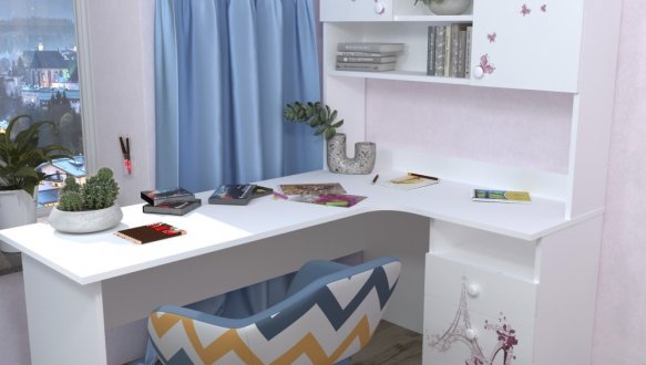 Стол угловой с надстройкой 15