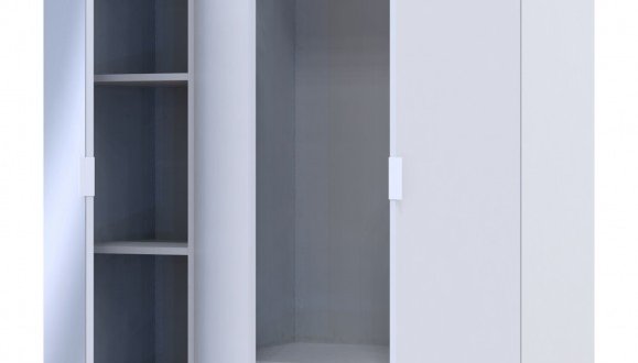 Шкаф для одежды Дорос Гелар белый 2-х дверный/Зеркало 116,5 см 3