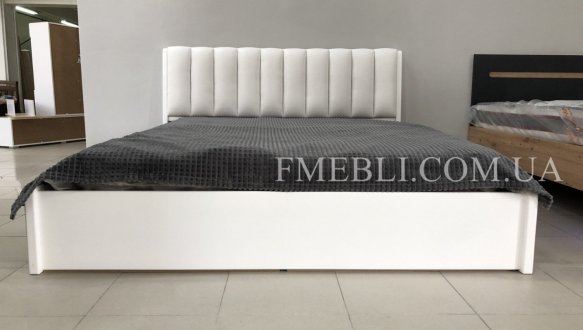 Ліжко дерев'яне Лев Токіо 50 з підйомним механізмом і нішею для білизни масив Бук Білий 0