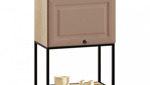 Тумба верхняя В50.72.1Д металл.открытая Атланта глянец